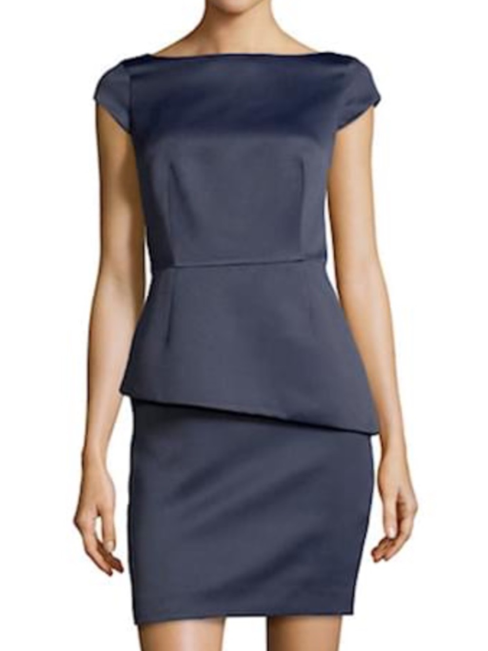 Halston Heritage Elegant Navy Blue Dress